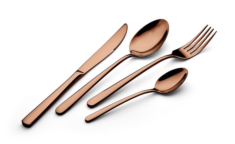 Berlinger Haus 16-Piece Mirror Finish Cutlery Set - Rose Gold Edition