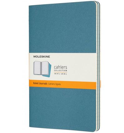 Moleskine Cahier Brisk Blue Large Ruled Journal Image