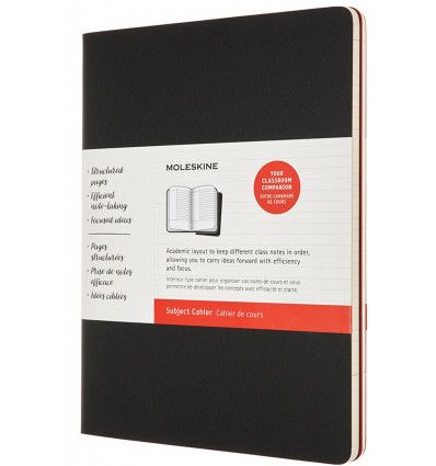 Moleskine Cahier Subject Black/Red X-Large Journal