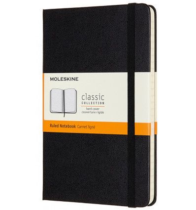 Moleskine Classic Black Medium Ruled Notebook