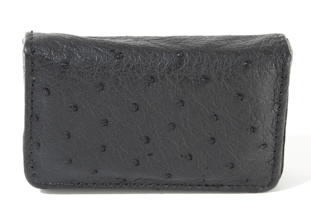 Kurgan Kenani Men's Ostrich Leather Business Card Holder