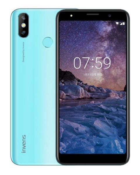 Invens V12 Plus Blue 6 inch Display with Fingerprint Scanner &amp; Free Gift