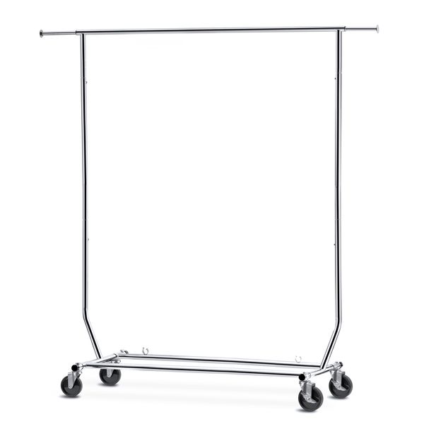 HomeFX Heavy Duty Garment Rack with Wheels