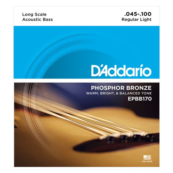 D'Addario EPBB170 Phosphor Bronze Wound Bass 45-100 Gauge