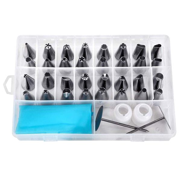 37 Piece Stainless Steel Cake Decorating Supplies Kit
