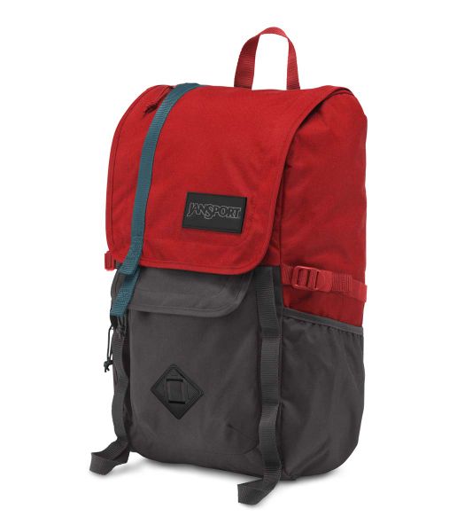 JanSport Hatchet Laptop Backpack - Forge Grey Red Tape