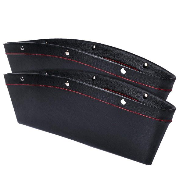 Universal Car Side-Seat Pocket Catcher Organiser - Black &amp; Red