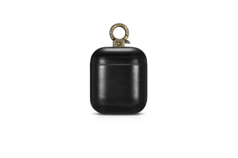 Black Leather Vintage Design Case With Metal Hoo image