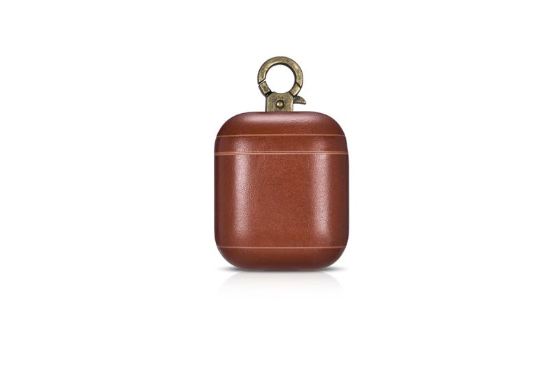 Brown Leather Vintage Design Case With Metal Hoo image