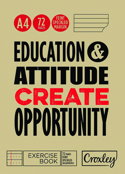 CROXLEY JD328 A4 72 Page Feint &amp; Margin Speckled Pack of 10