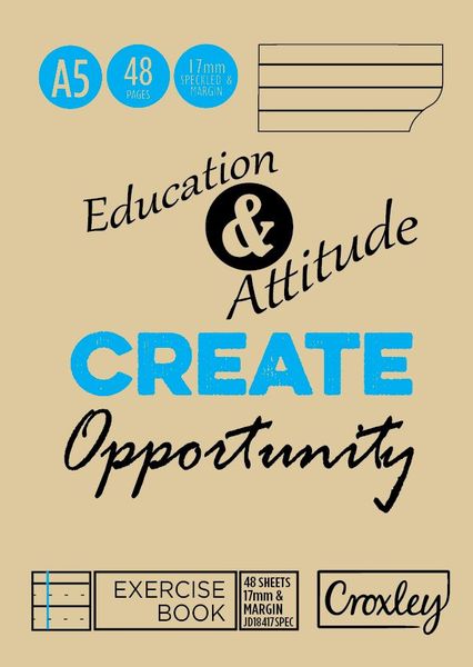 CROXLEY JD184 A5 48 Pg 17mm Speckled Pk25