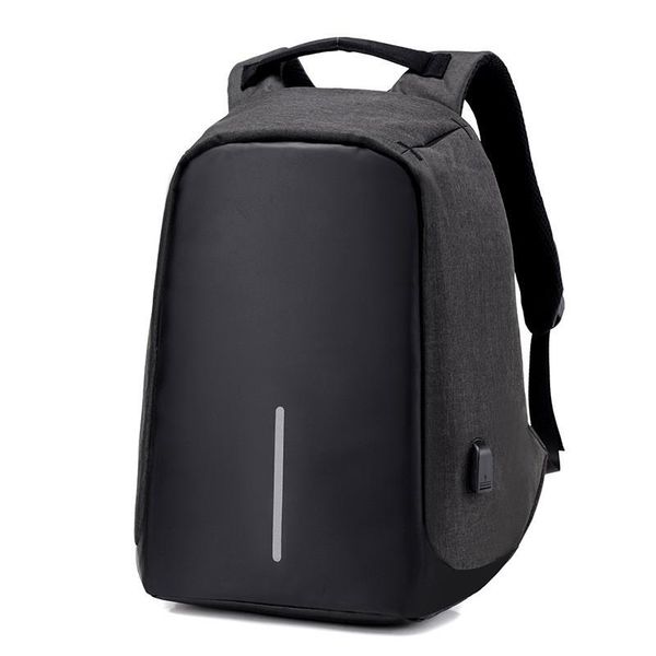 Anti-theft Laptop Backpack + External USB Charging Port – Black