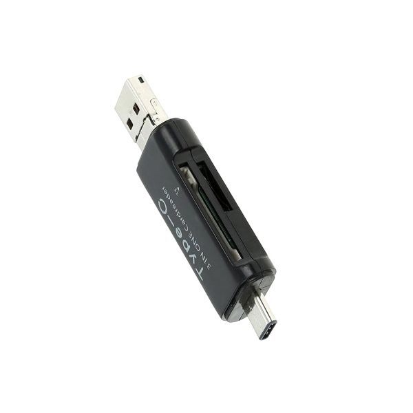Type C 3-in-1 Adapter: USB2.0, Micro USB, TF, SD, OTG