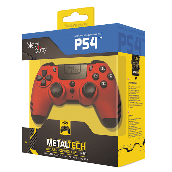 Steelplay - Metaltech - Wireless Controller - Ruby Red (PC and PS4)