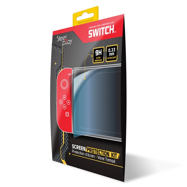 Steelplay - Screen Protection Kit - 9h Tempered Glass (Switch)