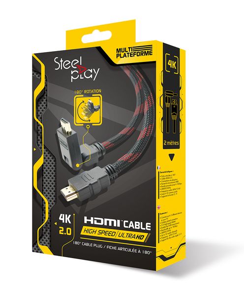 Steelplay - 4k Hdmi High Speed Cable 180° Articulated - 2m (Multi)