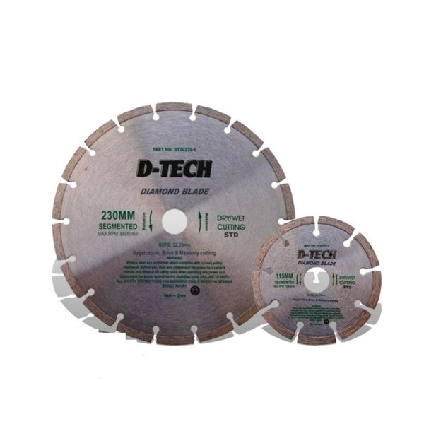 Diamond Blade 230mm x 22.22mm plus 115mm x 22.2mm Segmented