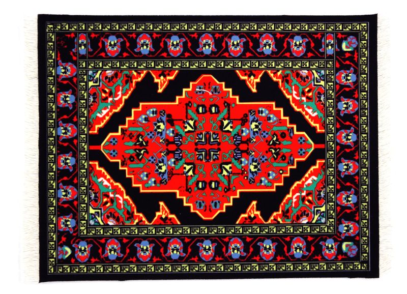 Turkish Moroccan Carpet Oriental Woven Rug Mousepad Mouserug Navy