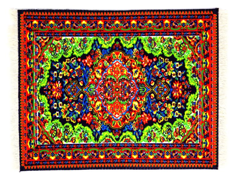Turkish Moroccan Carpet Oriental Woven Rug Mousepad Mouserug Green