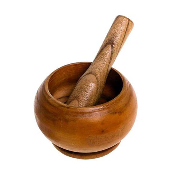 Wooden Mortar &amp; Pestle