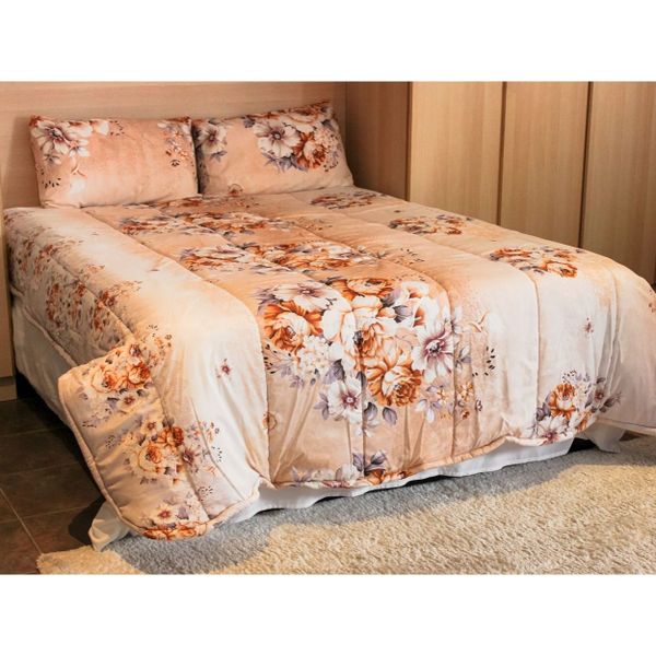 Lush Living - Duvet Comforter Set - Peach Summer - Queen
