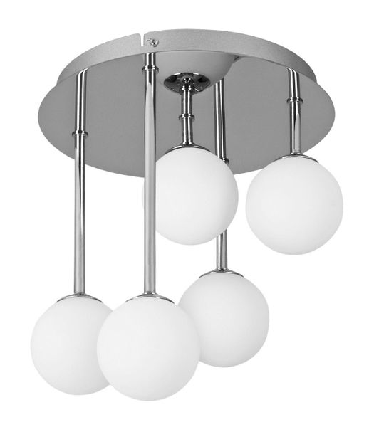 Polished Chrome Ceiling Fitting with White Glass Balls