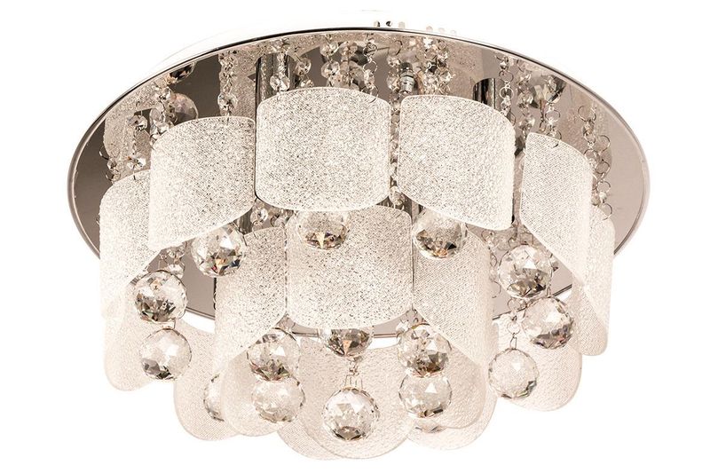 Polished Chrome Ceiling Fitting with Glass Sheets