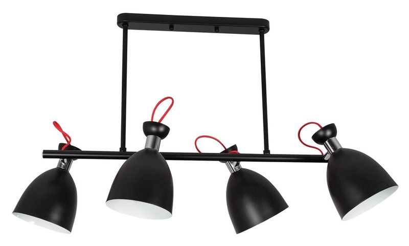 Black Iron and Polished Chrome Ceiling Fitting