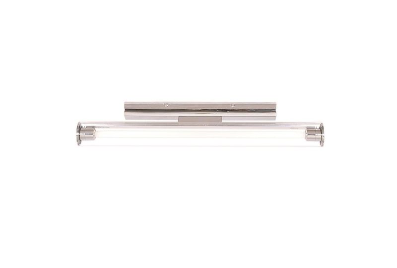 2 Foot Polished Chrome Fluorescent Fitting with Clear Glass Cover