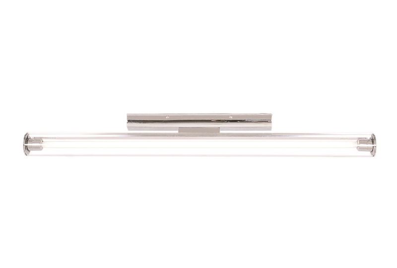 3 Foot Polished Chrome Fluorescent Fitting with Clear Glass Cover