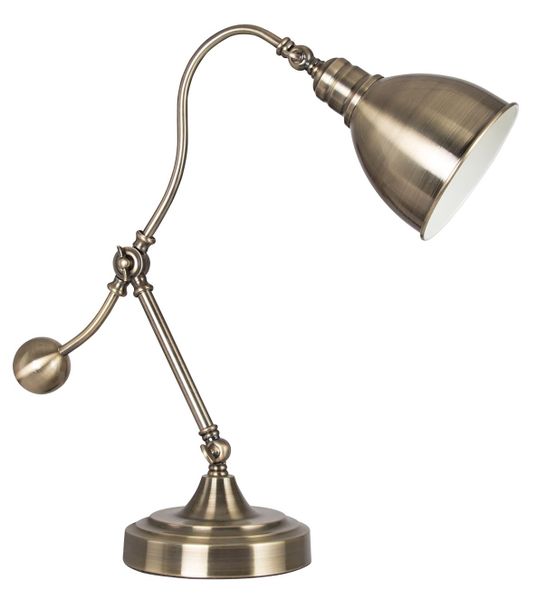 Curved Antique Brass Table Lamp