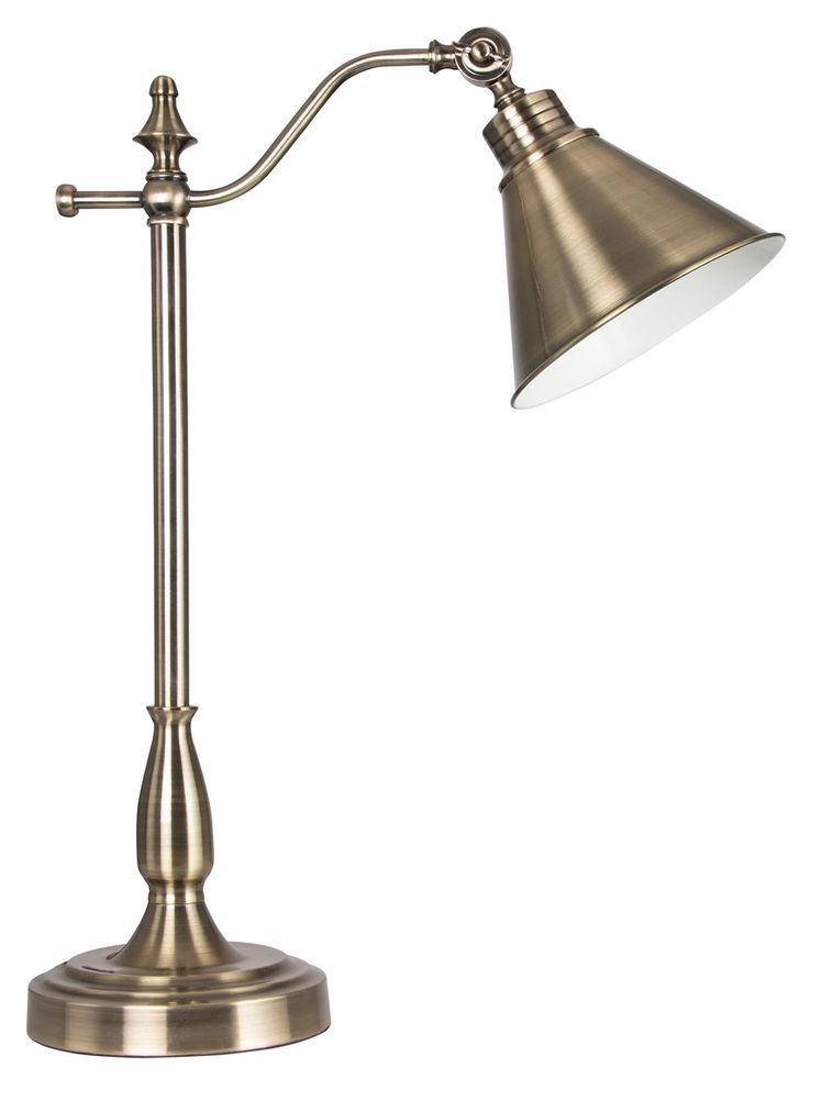 brass stick table lamp