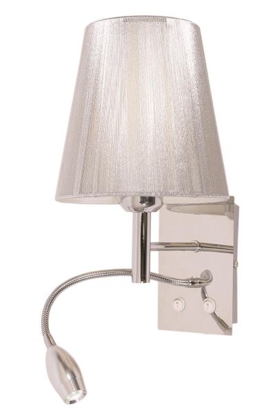 Silver Thread Shade on Polished Chrome Wall Bracket