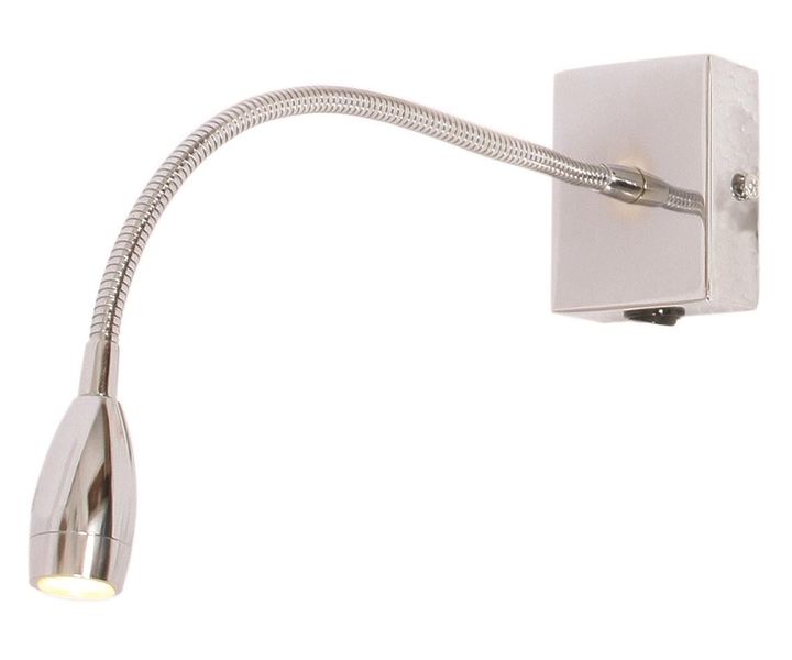Polished Chrome Wall Fitting with Gooseneck Arm