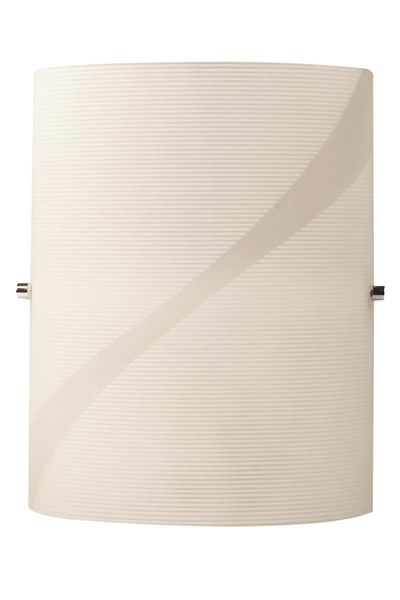 Polished Chrome Clips with Horizontal Patterned Glass Wall Bracket