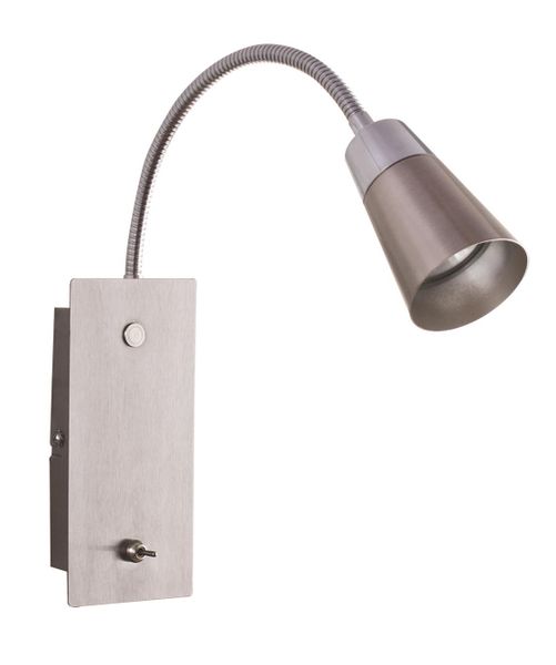 Polished and Satin Chrome Wall Bracket with Switch