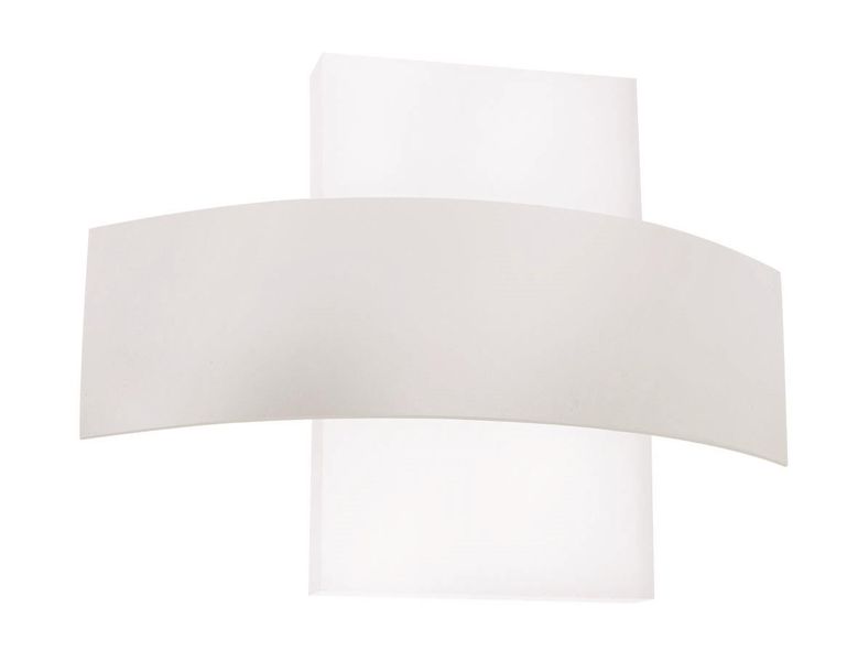 Rectangular 6 Watt LED White Aluminium and Acrylic Wall Bracket