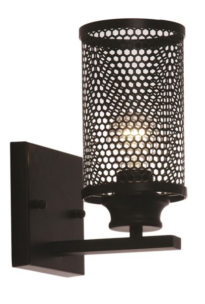 Mesh Design Up Facing Black Metal Wall Bracket