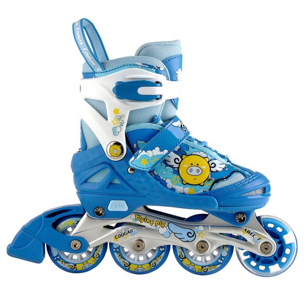 Cougar Flying Pig Inline Skates set + 4 piece Protection Kit Small