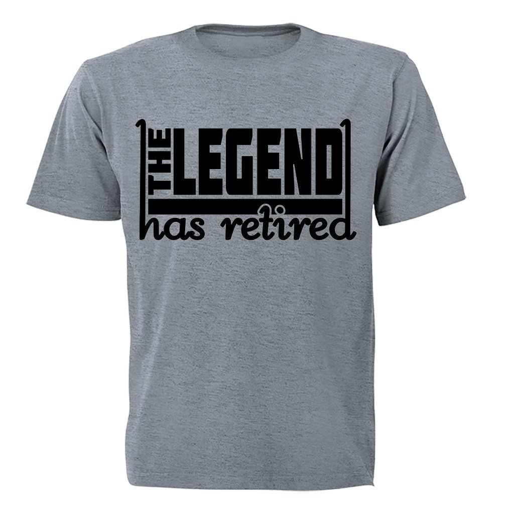 Legend Has Retired - Mens - T-Shirt - Grey | Shop Today. Get it ...