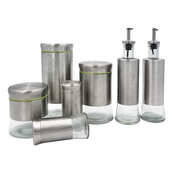 Lush Living - Kitchen Storage Containers Glass - Set of 7