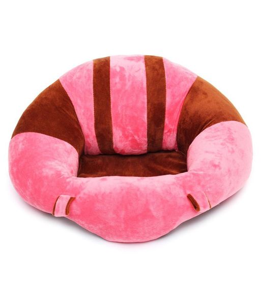 Baby Sofa Plush Soft Support Seat - Pink Brown