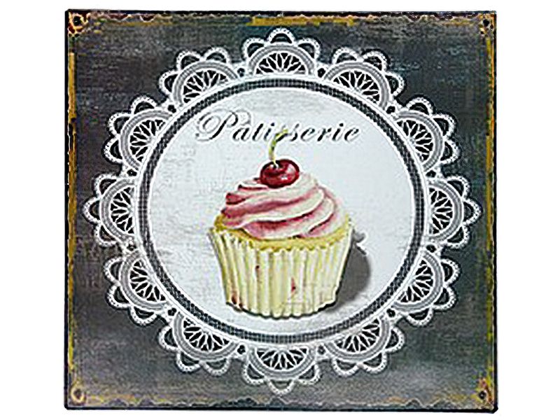 Metal Wall plague cupcake 30x30 cm