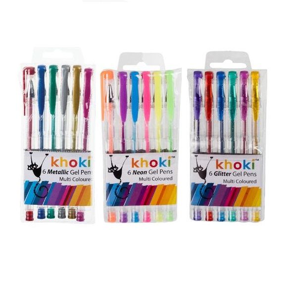 Colourful Gel Pens - Assorted Neon Glitter &amp; Metallic (18 Gel Pens)