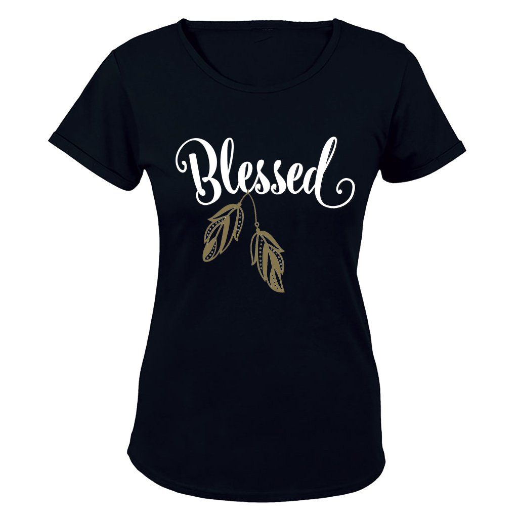 Blessed - Gold Feather - Ladies - T-Shirt | Shop Today. Get it Tomorrow ...