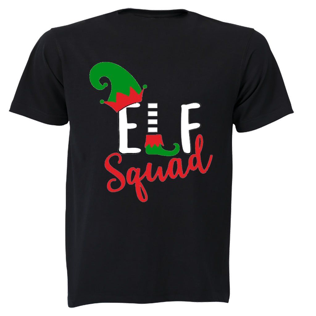 Elf Squad - Christmas - Mens - T-Shirt - Black | Buy Online in South ...