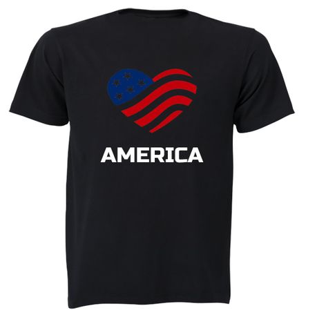 I Love America Adult Dark T-Shirt