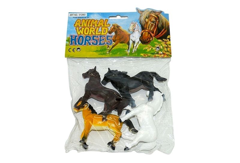 Animal World Horses 4 Pce In Bag