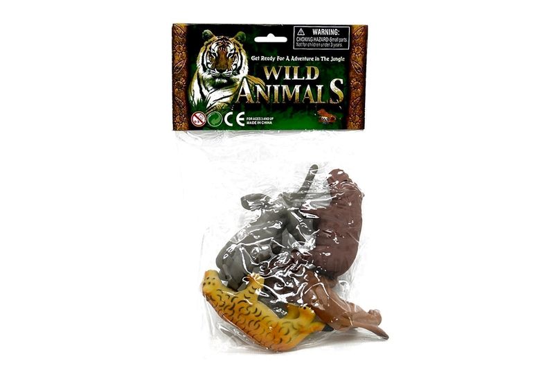 Wild Animals 4 Pce In Bag