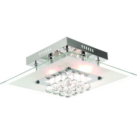 square glass chandelier